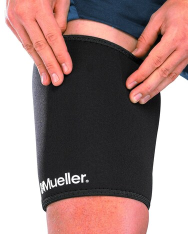 Mueller Neoprene Thigh Sleeve, Black, Medium