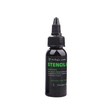 Illusionist Magic Creator Tattoo Stencil Transfer Gel Solution- Produces Dark &amp; Clean Stencils - Lasts All Day (1 Ounce)