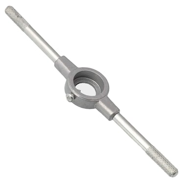 30mm/1.2" ID Round Die Stock Handle Wrench 235mm/9" Handle Length for M10-M11 Round Die HSS Silver Tone (1Pcs)