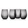 Mikasa Ciara Smoke Set of 4 Stemless Wine Drinking Glasses, 18 Ounce