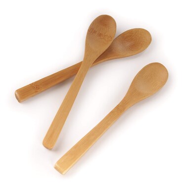 BambooMN 6.25" Reusable Solid Bamboo Teaspoons - Dining Flatware - Kitchen Utensils - 100 pcs