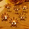 FORUP 6 Pack Metal Turkey Tea Light Candle Holders, Thanksgiving Candle Holder, Thanksgiving Home Table Decoration