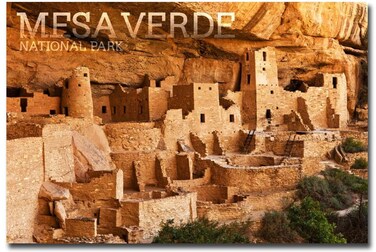 Mesa Verde National Park, Colorado Cliff Palace Refrigerator Magnet Size 2.5" x 3.5