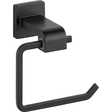 DELTA FAUCET 77550-BL Ara Toilet Tissue Holder, 3.46 x 6.22 x 6.22 Inches, Matte Black