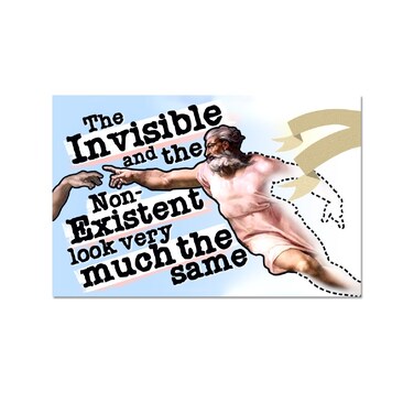 The Invisible and the Non-Existent Look Very Much the Same Refrigerator Magnet - [3" x 2"]