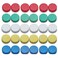 30 Pieces 0.8 Inch Office Supplies Magnets Round Refrigerator Magnets Perfect as Whiteboards Lockers or Fridge Magnets(Red, Yellow, Blue, Green, White)