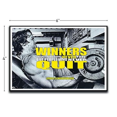 Winners aren't People Who Never Fail But Don't Quit Motivational Inspirational Funny Magnet - Refrigerator Toolbox Locker Car Ammo Can