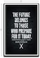 The Future Belongs to Malcolm X Quote Motivational Inspirational Funny Magnet - Refrigerator Toolbox Locker Car Ammo Can