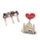 Charming Chicago Charm Refrigerator Magnets - Set of Two - Chrome and Enamel Finish