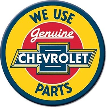 Desperate Enterprises Chevrolet Parts Round Refrigerator Magnet - Funny Magnets for Office, Home &amp; School - Made in The USA