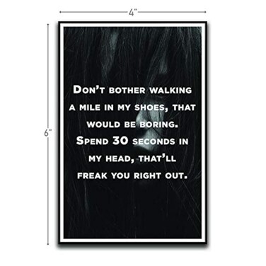 Don't Bother Walking A Mile in My Shoes Motivational Inspirational Funny Magnet - Refrigerator Toolbox Locker Car Ammo Can