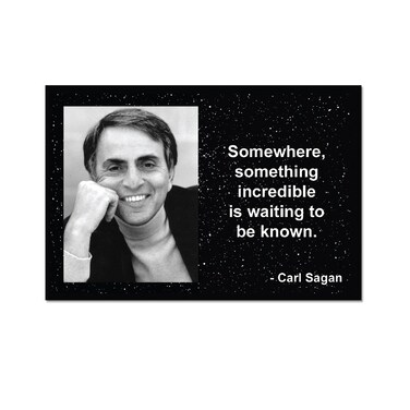 Somewhere, Something Incredible is Waiting to be Known Refrigerator Magnet - [3" x 2"]