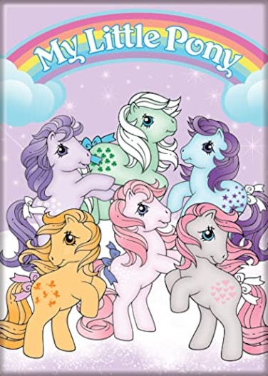 Ata-Boy My Little Pony Retro Pony Group 2.5" x 3.5" Magnet for Refrigerators and Lockers