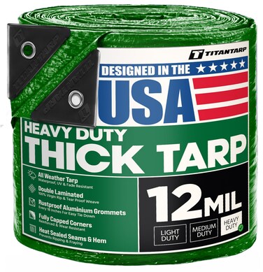 TitanTarp&Acirc;&reg; Heavy Duty Waterproof Tarp Tarpaulin - Thick Plastic Tarp for Garden, Home - Tough Outdoor Tarp Waterproof for Rain Shelter, Shade, Storage - Heavy Duty Tarp for Camping, Pool, Car, Boat