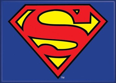 Ata-Boy Superman Magnet - Superman Logo 2.5" x 3.5" Magnet for Refrigerators, Whiteboards &amp; Locker Decorations&acirc;&euro;&brvbar;