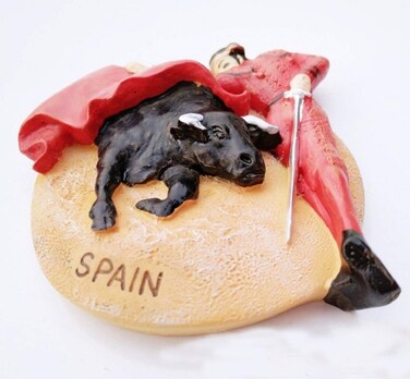 Bull Fighting in Spain ,Souvenir Thailand 3d Resin TOY Fridge Magnet