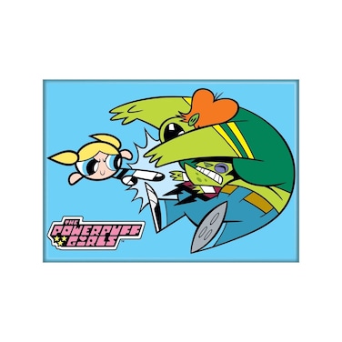 Ata-Boy Powerpuff Girls Magnet - Buttercup, Blossom and Bubbles in Circle 2.5" x 3.5" Magnet for Refrigerators, Whiteboards &amp; Locker Decorations