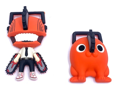 Monogram Chainsaw Man &amp; Pochita 2 Piece 3D Foam Figure Magnet Set - Magnet for Refrigerators and Lockers