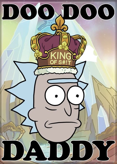 Ata-Boy Rick and Morty Magnet Doo Doo Daddy 2.5&quot; x 3.5&quot; Magnet for Refrigerators, Whiteboards &amp; Locker Decorations