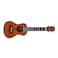 Ukulele Miniature Replica Dark Brown 2 x 4 Resin Stone Refrigerator Magnet