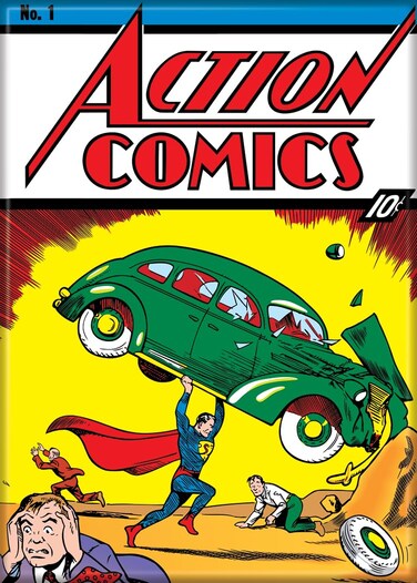 Ata-Boy Dc Superman Action Comics #1 Cover 2.5" X 3.5" Magnets for Refrigerators and Lockers