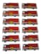 Novel Merk Fire Truck Fire-Fighter Call 911 Small Refrigerator Magnets Set for Teacher Decorations Party Favors &amp; Carnival Prizes Miniature Design (12 Pieces)