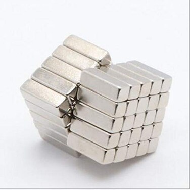 RUTILISM 50 Pc 12x4x2mm refrigerator square magnet for work or office, scientific purposes, arts and crafts or school classrooms, etc.