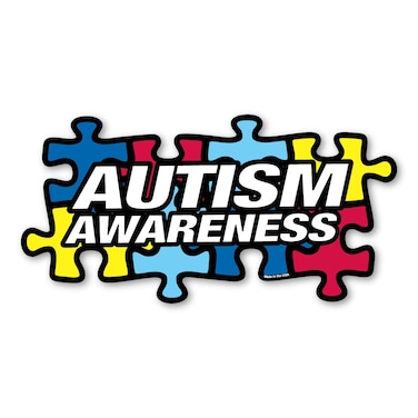 Autism Awareness Puzzle Piece Magnet by Magnet America Is 4" x 8" Made for Vehicles and Refrigerators