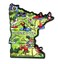 Minnesota Artwood State Magnet Collectible Souvenir by Classic Magnets
