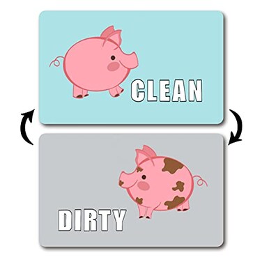 Pig Clean Dirty Magnet for Dishwasher 2 Pack, Oxepleus Piggy Funny Dishwasher Magnet, Double Sided Magnet Dish Washer Indicator (pig-2pcs)