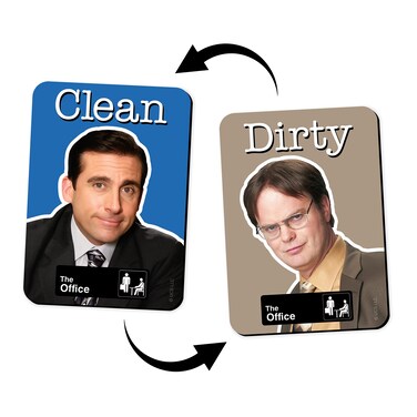 GAMAGO The Office Dishwasher Magnet - Michael and Dwight Double Sided Clean Dirty Magnet Sign Indicator - Officially Licensed Merchandise &amp;amp; Collectibles