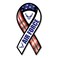 Air Force Red, White, and Blue 2-in-1 Ribbon Magnet by Magnet America Is 8" x 3.875" Made for Vehicles and Refrigerators