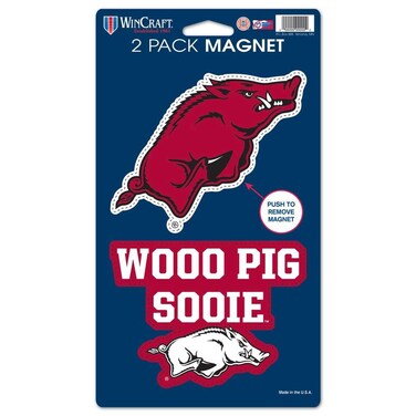 Wincraft NCAA University of Arkansas WCR29036014 Magnets (2 Pack), 5" x 9