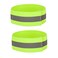 2PCS High Visibility Armbands, Elasticated Ankle Bands Hi Vis Reflective Running Armbands Wristbands Slap Armbands Reflector Strips Safety Bands For Running Walking Cycling Jogging Nigh Outdoor Safety
