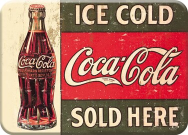 Desperate Enterprises 1916 Ice Cold Coca-Cola Refrigerator Magnet - Funny Magnets for Office, Home &amp; School - Made in The USA