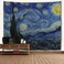 WIHVE Tapestry Starry Night Moon Wall Hanging Art Home Decor Polyester Tapestry for Living Room Bedroom Bathroom Kitchen Dorm 60 x 40 Inches