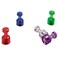 Officemate Push pin Magnets, Assorted Translucent, 0.75" Diameter x 0.38"h, 10/Pack