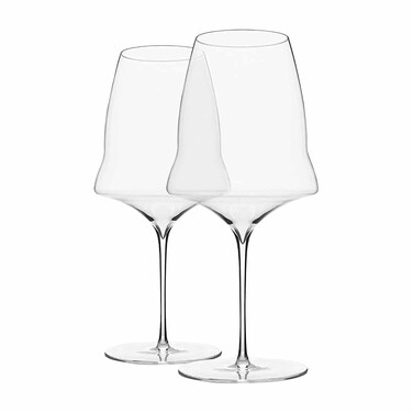 Josephinenh&Atilde;&frac14;tte - JOSEPHINE No 3 - Red - Red wine glasses - purely handmade - Set of 2
