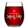 Grandma's Sippy Cup Funny Stemless Wine Glass, Grandma Wine Glass 15Oz - Birthday Gift or Mother's Day Gift for Grandma, New Grandma, Wife, Mom