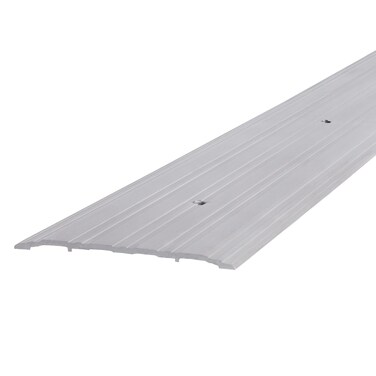 M-D Building Products 68387 Aluminum Commercial Flat-Profile Threshold: Durable and Sleek Entryway Access Solution Draft Protection (5 in. x 1/4 in. x 36 in.) (Silver)