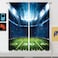 MESHELLY Sports American Football Stadium Arena Curtains 42W x 63H Inch Rod Pocket Field Night Spotlights Boys Kids Men Gaming Art Printed Living Room Bedroom Window Drapes Treatment Fabric 2 Panels