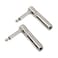 WJSTN Right Angle 1/4 TRS Adapter, 6.35mm Male to Female Stereo Audio Jack, 2 Pack (TS Male to TS Female)