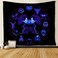 SARA NELL Gemini Wall Tapestry Gemini Tapestries Hippie Art Wall Hanging Throw 50X60 Inches for Bedroom Living Room Dorm Room - Black and Blue Zodiac