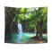 Forest Waterfall Tapestry Wall Hanging Sandy Beach Picnic Rug Camping Tent Sleeping Pad Home Decor Bedspread Sheet Wall Cloth (60x51inch,1)