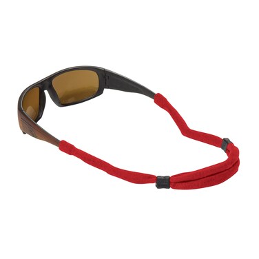 Chums No Tail Adjustable Retainer &acirc;&euro;&ldquo; Unisex Continuous Cotton Eyeglass Keeper (Red)