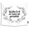 Moslion with God All Things are Possible Tapestry Handwritten Letter Quote Bible Verse Floral Wall Hanging Tapestry for Living Room Bedroom Dorm Home Decorative Polyester 60W x 40H