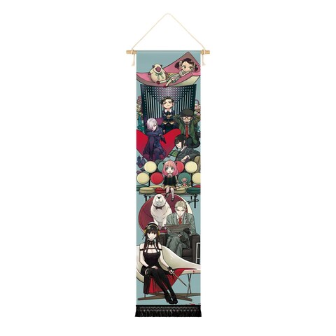 Hanging Poster Canvas Wall Art Banner Anime Art Canvas Decor SPY Yor Anya Anime Character Design Tapestry for Wall Decor Hanging Tapestry Decoration For Room,Dorm Anime Lovers (Painting-Characters)