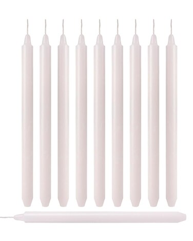 OSHADOW 1/2 Inch Taper Candles Thin 8" Lenght- 1/2 Inch Candles Diameter - Skinny Taper Candles - Skinny Candlesticks - White Candlesticks - Thin Candlesticks 1/2 - Candle Sticks White Candles