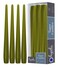 Hyoola Tall Taper Candles - 12 Inch Olive Green Unscented Dripless Taper Candles - 10 Hour Burn Time - 12 Pack