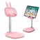 OATSBASF Cute Bunny Tablet Stand for Desk, Adjustable Height Tablet Stand Holder Dock Compatible with iPad, Pro 9.7, 10.5, 12.9 Air Mini, Tablet, Kindle, Nexus, Tab, E-Reader (4-13") (Pink Plus)